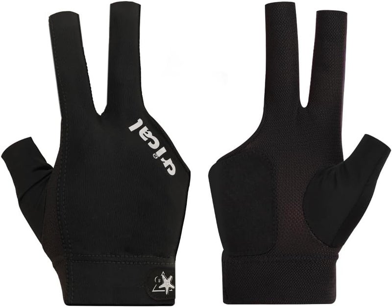 CRICAL Professional Billiard Glove for Pool, 3-Finger Design with Thick Lycra & Non-Slip Grip for Men and Women, Billiard Cue Accessories for Improved Control and Practice - Image 1